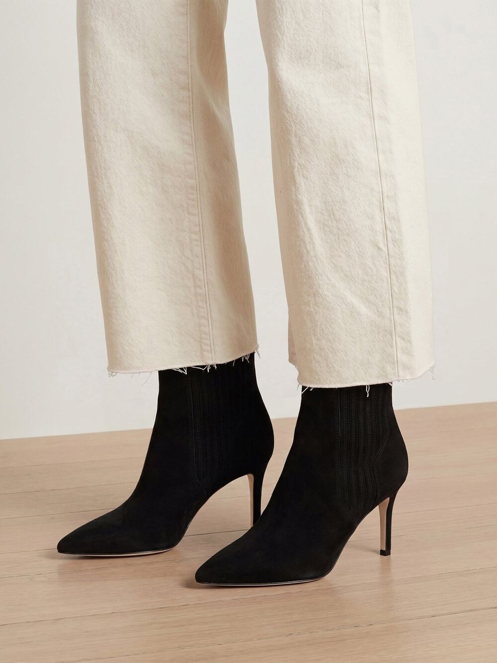 Veronica Beard 'Lisa' Mid-Heel Black Suede 2.75-inch Ankle Bootie Size 8.5